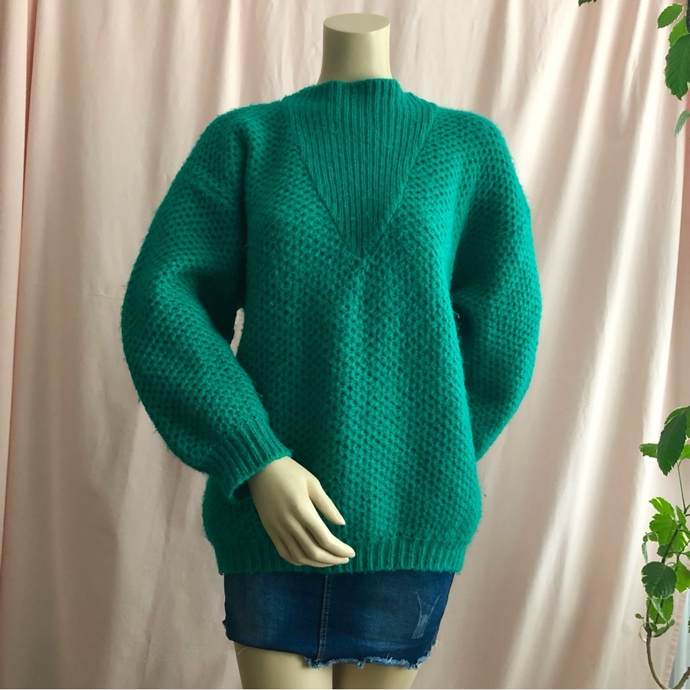 Vintage Mock Neck Sweater, Graffiti by Luigi Gordoni